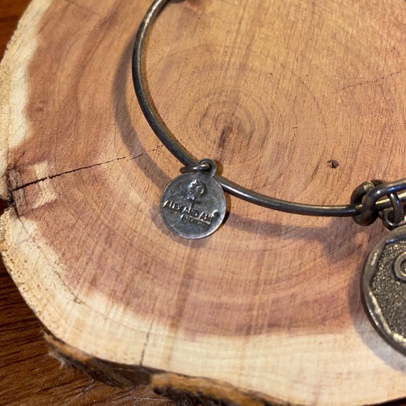 Alex and Ani Bracelet Cursive Letter T - Picture 3 of 6